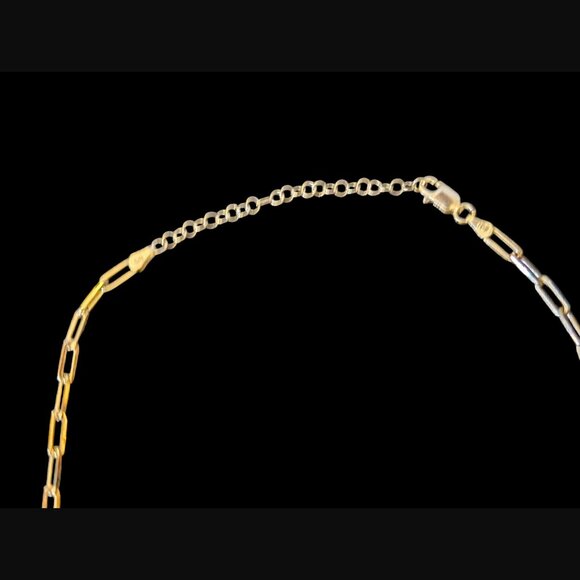 925 Sterling Gold Vermeil 3mm 18.25" Paperclip Chain Necklace - Picture 5 of 9